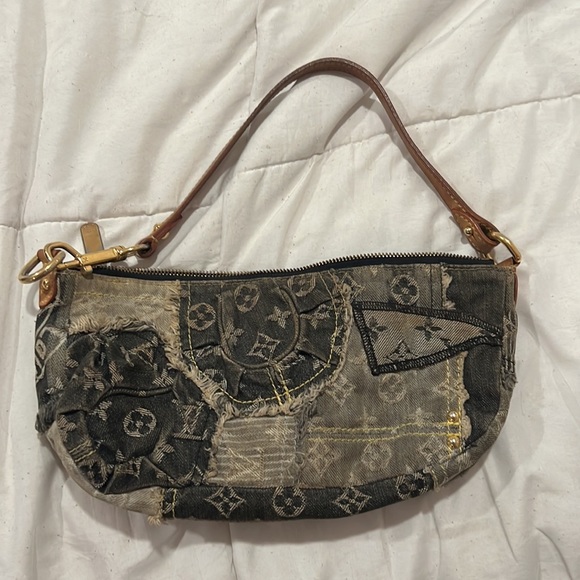 Authentic Louis Vuitton vintage rare denim shoulder bag y2k - Picture 3 of 9